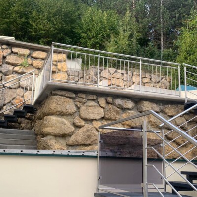 Produktfoto: Edelstahltreppe mit Stabgeländer in Niederösterreich 11