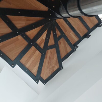 Produktfoto: Spindeltreppe eckige Lösung 5