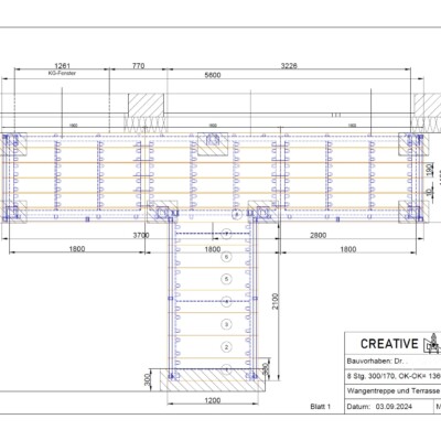 Produktfoto: Stahlwangentreppe mit aufgestelltem Balkon 6