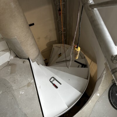 Produktfoto: Spindeltreppe Faltwerk-Optik 5