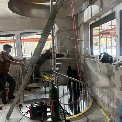 Produktfoto: Spindeltreppe "Vienna" Komplett-Edelstahl 6