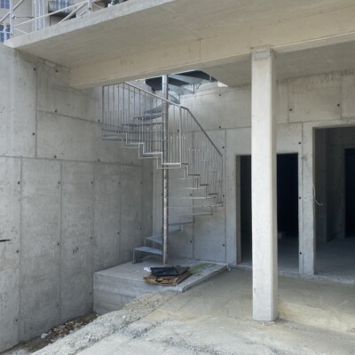 Produktfoto: Spindeltreppe Linz eckige Ausführung auf der Rax 1