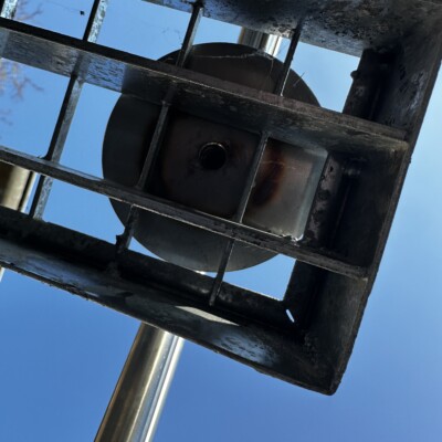 Produktfoto: Zweiholmtreppe Stahl schwarz hammerschlag pulverbeschichtet 7