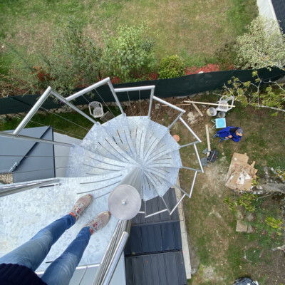 Produktfoto: Edelstahlspindeltreppe in Wien 6